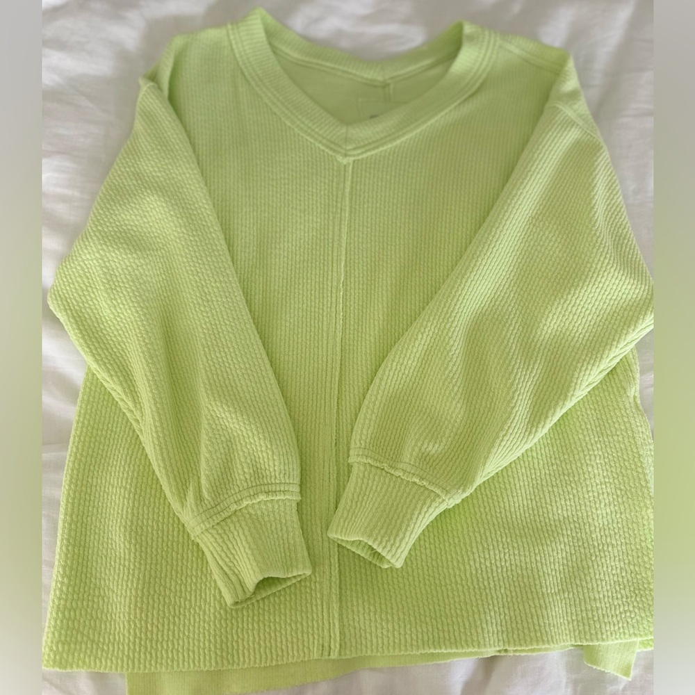 Aerie wonder textures v neck pullover